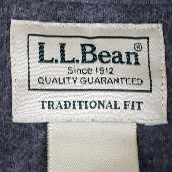 LL Bean Shirt Chamois Mens Size XL Gray Long Sleeve Button Up Flannel - Picture 6 of 9